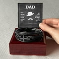 thumbnail image 6 of Dad I Know You Have Loved Me Men's Cross Bracelet - Vegan Leather with Stainless Steel, 6 of 14