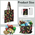 thumbnail image 2 of Sac Fourre-Tout en Toile Piments Mignon Motif Légumes Rouges Épicés Illustration Peinture Esthétique Kawaii Dessin Animé Réutilisable Écologique Léger Pliable, 2 of 6