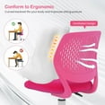 thumbnail image 3 of AEGFKD Kids Desk Chair, Adjustable Children Study Chair, Swivel Armless Mesh Task Office Chair, Computer Desk Chair with Adjustable Height & Lumbar Support, Rose，15.5D x 16W x 34H in, 3 of 8