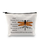 LEVLO Outlander Fans Cosmetic Make up Bag Outlander Inspired Gifts  You Are Braver Stronger Smarter Than You Think Makeup Zipper Pouch Bag For Women Girls