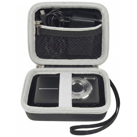 Boobowl Digital Camera Case Compatible with CAMKORY/for Lecnippy/for Lecran/for KODAK PIXPRO/for Qumcou/for WONNIE Point & Shoot Cameras, Small Compact Camera Pouch for SD Card Accessories (Black)