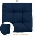 thumbnail image 2 of YEXJ Set of 4 Tufted Patio Cushions, 4" Outdoor Seat Cushions, Waterproof & High Elasticity for Comfortable Sitting Experience, Square Chair Cushions for Indoor Outdoor Use-2-Navy, 2 of 13