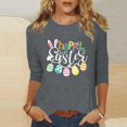 thumbnail image 2 of RTKFRFL Women’s Easter Letter Print T-Shirt Casual Round Neck 3/4 Sleeve Graphic Tee Comfortable Holiday Top, 2 of 4