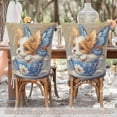 thumbnail image 5 of Decorative Chair Back Cover One Size x2 Chair Cover Dining Chair Slipcovers Chair Back Decoration Festival Chair Decoration Teacup Beautiful Puppy, 5 of 6