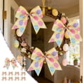 thumbnail image 2 of 12 Pcs Easter Decorative Bows with Rabbit Pattern, Spring Gift Wrapping Bow Set for Wreath Tree Top Front Door Party Home Holiday Decor, 2 of 5