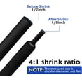 thumbnail image 2 of Black Heat Shrink Tubing 4:1 Ratio Adhesive Lined - Marine Grade Waterproof Wire Insulation Seal (1/2“-12Feet, Black), 2 of 9