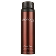 (3 pack) Euphoria Body Spray by Calvin Klein, for Men, 5.4 oz, 1 Count, Scent Amber