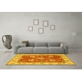 thumbnail image 3 of Ahgly Company Machine Washable Indoor Rectangle Oriental Yellow Traditional Area Rugs, 2' x 5', 3 of 4