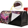 thumbnail image 4 of Mardi Gras Mask Mailbox Cover Carnival Day Beads Mailbox Covers Magnetic Large Oversized 21"X25.5" Mailbox Wraps Post Letter Box Cover Garden Decorations, 4 of 6