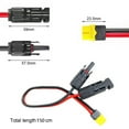 thumbnail image 3 of Conector de cable de panel solar de 12 AWG para adaptador hembra XT60 compatible con 150 cm, 3 of 8