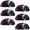 Multicolored 4, variant on PhooArto 6 Pcs Cup Drawer Pulls, Skull Purple Flowers Pattern Shell Shape Handles Cabinet Knobs for Dresser Cupboard Closet Wardrobe with Screws
