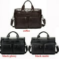 thumbnail image 4 of Business Men's Bags Genuine Leather Briefcase for Men 14 inch Laptop Bag Men's Leather Bags Document Bag Messenger Bag for Men Handbag, 4 of 6
