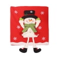 thumbnail image 1 of Christmas Chair Back Cover with Festive Santa Snowman Reindeer Designs for Holiday Party Dinner Table Decoration, 1 of 3