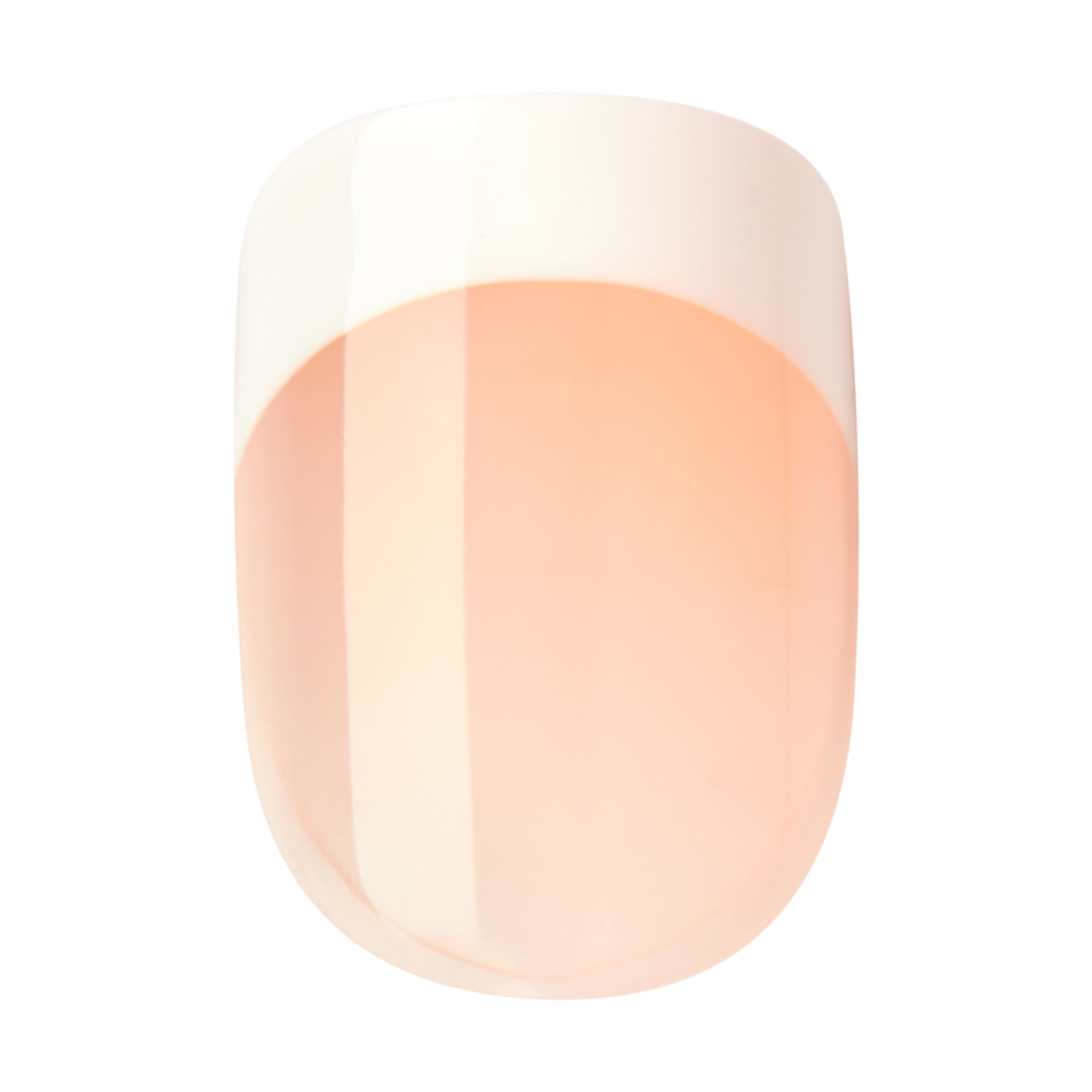 (2 pack) Kiss Impress Design French Tip Press On Nails, Time Slip, White, Squoval, 30 Count