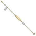 thumbnail image 2 of Primal Gold 14 Karat Two-tone Children's Teddy Bear with 0.5 Inch Extension ID Bracelet, 2 of 6