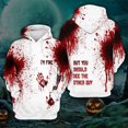 thumbnail image 2 of Sudadera con capucha de Halloween con estampado 3D para hombres y mujeres, sudadera con estampado de sangre aterrador, de manga larga, informal, para cosplay, sudadera holgada, 2 of 5
