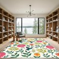 thumbnail image 2 of ODIKA 4'x6' Machine Washable Non-Slip Area Rug, Charming Hummingbird and Floral Patterned High Traffic Rug, Pink, 906293, 2 of 7