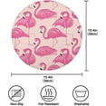 thumbnail image 2 of SKYSONIC Pink Flamingo Round Placemats for Dining Table Non-Slip Heat-Resistant Polyester Table Mats Set of 6 Washable Table Mats for Kitchen Dining Table Decoration (716), 2 of 5
