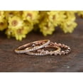 thumbnail image 5 of 1.50 Carat 3 wedding Ring set Wedding Band Stackable Ring set Solid 10k Rose Gold, 5 of 9
