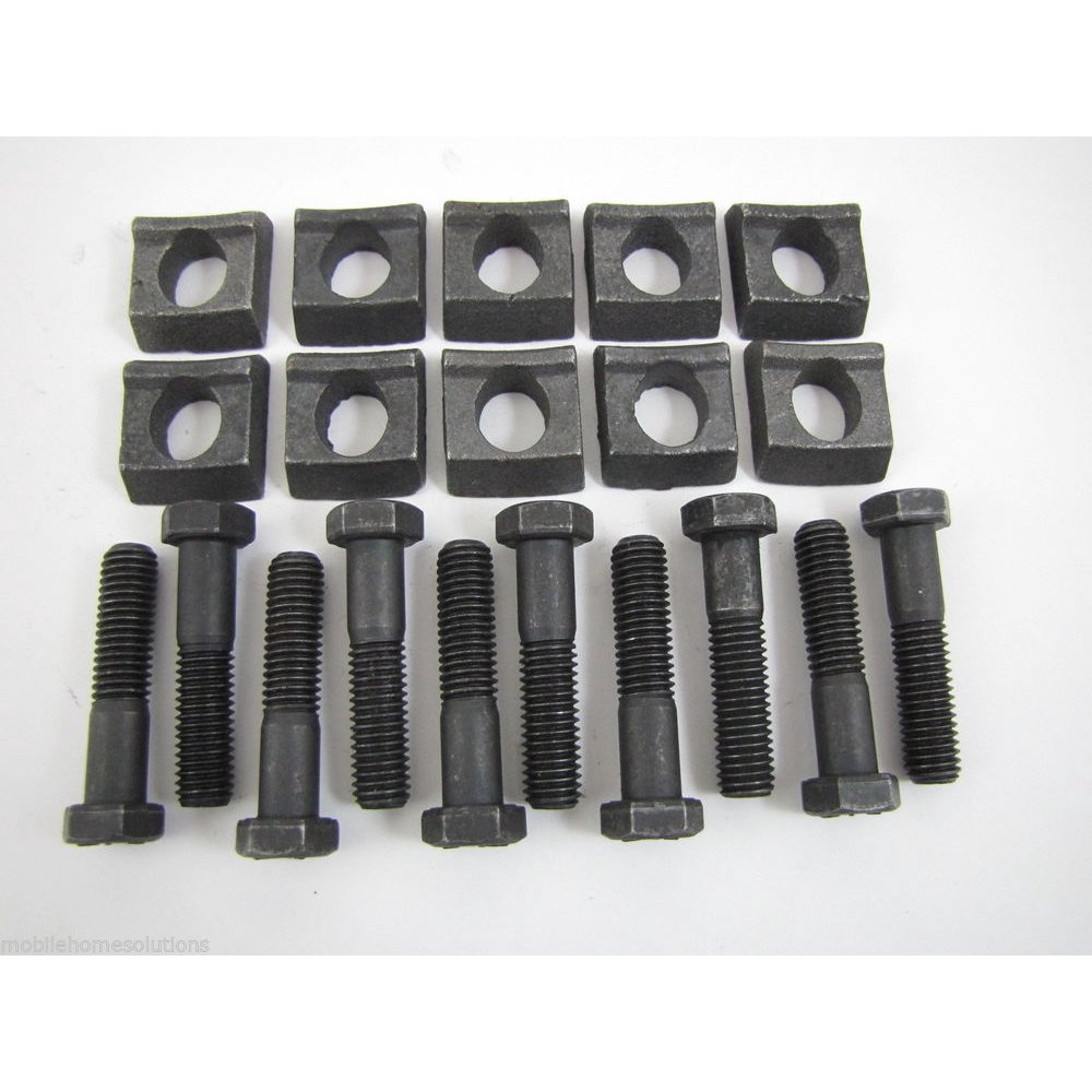 Mobile Home Wheel Rim Clamp & Bolt "10 Pack" Wedge Lowboy Construction