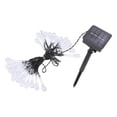 thumbnail image 3 of Guirnalda de luces solares con forma de gota de agua, 21 pies, 30 LED, luces ambientales impermeables con ahorro de energía para patio al aire libre, 3 of 8