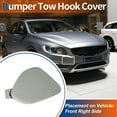 thumbnail image 2 of Cubierta del gancho de remolque del parachoques delantero derecho de Unique Bargains, tapa de gancho de remolque gris, adecuada para Volvo S60 2014-2018 No.39820294, 2 of 6
