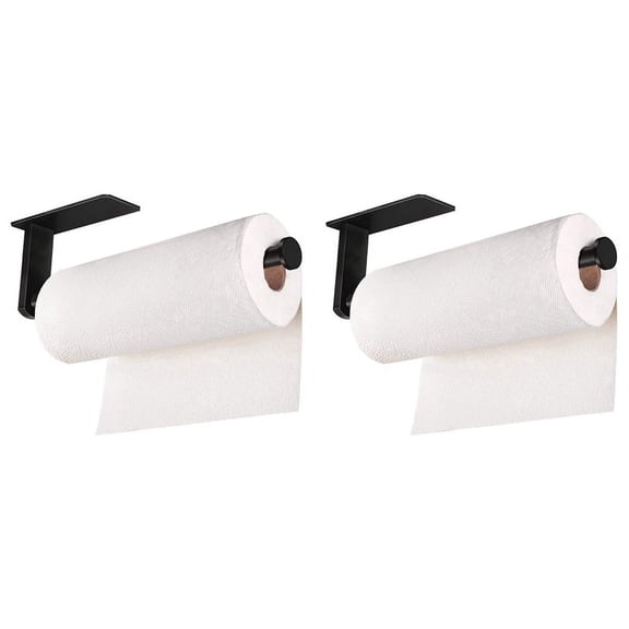 2X Paper Towel Holder, Stainless Steel Large Rolls Paper Towel Rack Long Tissue Roll Dispenser Hanger