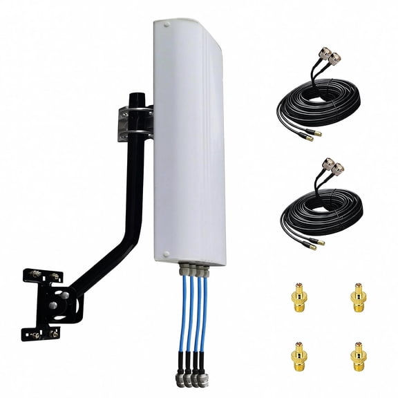 4x4 MIMO Outdoor Panel Antenna for 4G LTE & 5G Routers, 698–4000MHz with Mounting Kit