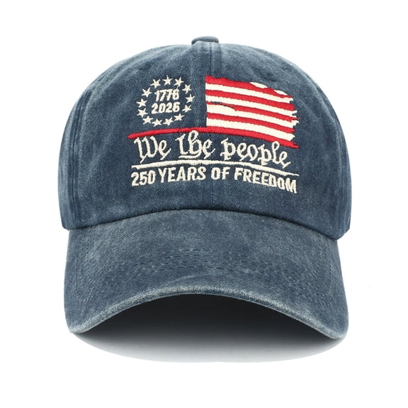 250th Anniversary USA Hat, America 250 Merchandise, Cotton Baseball Cap, Embroidered Unisex Visor Hat for Outdoor Sports & Daily Commuting