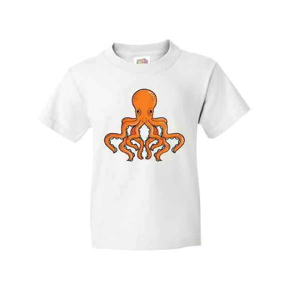 Inktastic Orange Octopus Youth T-Shirt