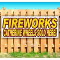 thumbnail image 1 of Fireworks Catherine Wheels Sold Here 13 oz Vinyl Banner With Metal Grommets, 1 of 4
