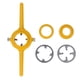 thumbnail image 1 of Juego de troqueles de rosca de acero de aleación, 6 uds., NPT, 1/2 pulg., 3/4 pulg., 1 pulg., Kit de herramientas para roscar para tubería de PVC, 1 of 14