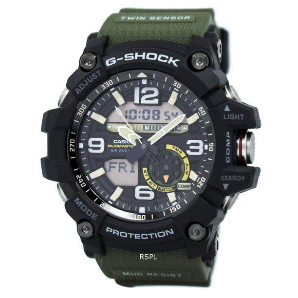 Casio Reloj G-Shock Mudmaster Analógico Digital con Sensor Gemelo GG-1000-1A3 (GG1000-1A3) para Hombre