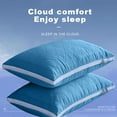 thumbnail image 4 of EazyTech Hotel Bed Pillow Queen Size for Back Side Stomach Sleepers - Ultra Soft & Supportive Down Alternative Filling Pillow with Breathable Fabric 20x30in Blue, 4 of 6