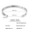 thumbnail image 3 of Birthday Gifts for Her Birthday Bracelets,12th Sweet Stainless Steel Engraved Cuff Bangle,Birthday Jewelry, Ideas, 3 of 6