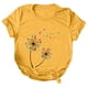 thumbnail image 3 of Puntoco Mujeres Casual Carta Impresión Mangas Cortas O-Cuello Camiseta Suelta Blusa tops Puntoco Puntoco-3480, 3 of 6