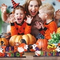 thumbnail image 4 of HUASHENG Halloween Table Centerpiece Wooden Pumpkin Table Centerpiece Black Witch Block Sign Halloween, 4 of 6