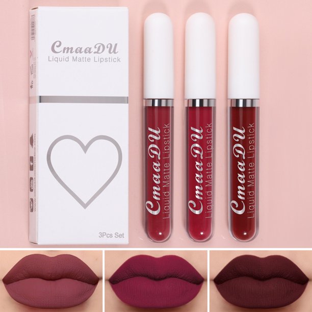 18 Colores 1/3/18 Pcs Lápiz Labial Líquido Mate Impermeable Larga Duración Suave Brillo De Labios Sexy Terciopelo Antiadherente Maquillaje