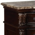 thumbnail image 4 of Wooden Nightstand with Three Spacious Drawers and Bun Feet, Brown, 4 of 5