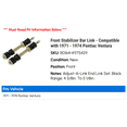 thumbnail image 2 of Front Stabilizer Bar Link - Compatible with 1971 - 1974 Pontiac Ventura 1972 1973, 2 of 2