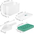 thumbnail image 3 of Silicone Ice Cube Trays with Ice Bucket Lid Ice Scoop Ice Cube Mold Easy Release, BPA Free, 3 of 5