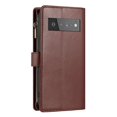 thumbnail image 3 of Funda tipo cartera de PU para Google Pixel 6 Pro con cordón, ranura para múltiples tarjetas, protección total, estilo retro, material PU+TPU, 3 of 5