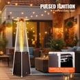 thumbnail image 6 of VEVOR Patio Heater for Outdoor Use, 48000BTU Pyramid Propane Heater w/Wheels, Quartz Glass Tube Outdoor Patio Flame Heater for Patio, Party, Backyard, Garden, Decoration, Hammered Bronze, 6 of 9