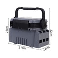 thumbnail image 3 of Caja de aparejos de pesca de doble capa Caja de herramientas de señuelo grueso Suministros de pesca (gris) Likrtyny Para Estrenar, 3 of 6