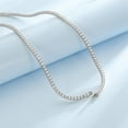 thumbnail image 4 of GEMSME Tennis Necklaces for Women Men 18K White Gold Plated 3.0mm Round Cubic Zirconia Classic Tennis Necklace 20 Inch, 4 of 10