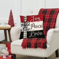 thumbnail image 4 of Floleo Christmas Pillow Covers 18×18 Inch, Farmhouse Christmas Pillow Covers Christmas Pillow Cases, for Sofa Couch Christmas Decorations Throw Pillow Covers Black of Friday Deals 2024, 4 of 6