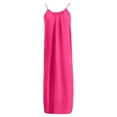 thumbnail image 5 of Likimi Children Girls Dress Elegant Lightweight Sleeveless Solid Color Crew Neck Summer Comfortable Dress Pink Size 12-13 Years, 5 of 5