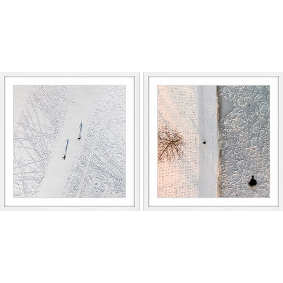 Marmont Hill Inc Snowy White Diptych