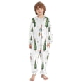 thumbnail image 2 of Soft Big Kids Onesie Pajamas Cozy Loose-Fit Jumpsuits for kids with Pockets for Christmas Lounge & Play Cute Snowman and Christmas Tree, 2 of 8