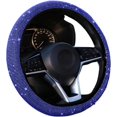 thumbnail image 1 of Car Diamond-studded Steering Wheel Cover without Inner Ring, Full of Diamonds, Hot Diamonds, Full of Diamonds, Elastic Handle Cover(Light blue diamond), 38cm, 1 of 5